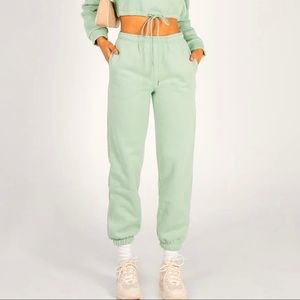 Princess Polly Sage Green Sweatpants NWT